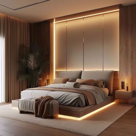 BEDROOM DESIGN IDEAS Japandi Bedroom Design, Tropical Bedrooms, Modern Luxury Bedroom, Luxury Bedroom Master, Bedroom Bed Design, Elegant Bedroom, Modern Bedroom Design, Minimalist Bedroom, Luxurious Bedrooms