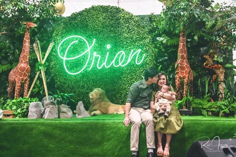 Lush Jungle Wonderland Party | Philippines Mommy Family Blog Forest Theme Party, Tiger Stuffed Animal, Enchanted Forest Theme, First Birthday Cards, Jungle Vibes, Safari Theme Party, Wild Forest, Safari Adventure, Jungle Party