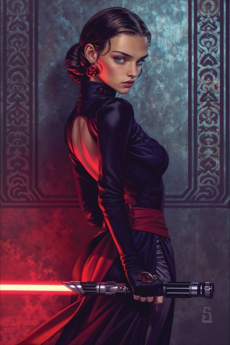 Star Wars Sith Female, Female Sith, Star Wars Sith Lords, Female Jedi, Jedi Art, Grey Jedi, Star Wars Sith, Dark Side Star Wars, Star Wars Models