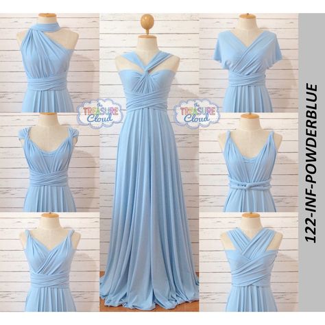 Blue Infinity Dress, Infinity Dress Ways To Wear, Infinity Dress Styles, Infinity Dress Bridesmaid, Multi Way Dress, Shopee Philippines, Dress Tutorials, Infinity Dress, Convertible Dress