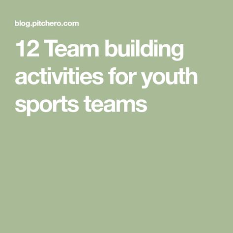 12 Team building activities for youth sports teams Sports Team Building Activities, Teen Team Building Activities, Team Development Activities, Team Bonding Games, Activities For Youth, Sports Team Building, Coaching Youth Sports, Team Bonding Activities, Building Games For Kids