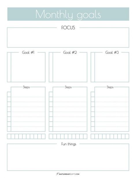 Want to easily set, track and achieve your mini-goals each month? That's awesome! Here's a monthly goals printable that'll help you do just that.  Stay focused and create actionable steps and you'll be a huge step closer to achieving your goals and dreams. Click to the article and get your monthly goals worksheet plus monthly calendar printables and start planning! #goalsetting #goalgetters #goaldigger #goalplanning Goal Planner Free, Calendar Free Printable, Goals Printable, Goals Sheet, Goal Planner Printable, Goals Template, Goals Worksheet, Mini Planner, Planner Sheets