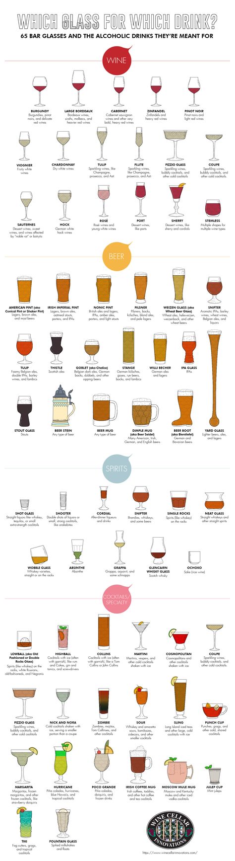 Bar Glasses Guide, Types Of Bar Glasses, Types Of Wine Glasses, Big Wine Glass, Different Types Of Glasses, Alcohol Glasses, Types Of Glassware, Cocktail Cup, Types Of Glasses