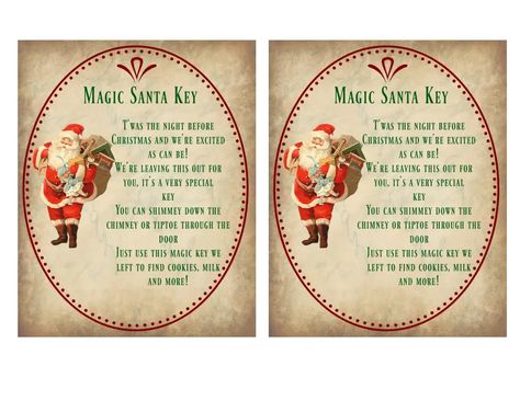 Santa Key Poem.pdf Santa Key Printable, Santa Key Poem, Magic Santa Key, Key Printable, Magic Santa, Santa Key, Santa's Magic Key, Magic Key, The Night Before Christmas