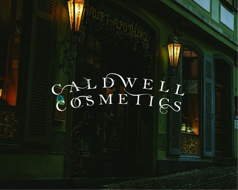 Caldwell Cosmetics — The Branded Box Design Studio | Custom Brand Design Dark Academia Typography, Witchy Graphic Design, Resume 2024, Dark Branding, Soul Images, Cosmetics Branding, Store Branding, Timeless Font, Custom Brand Design