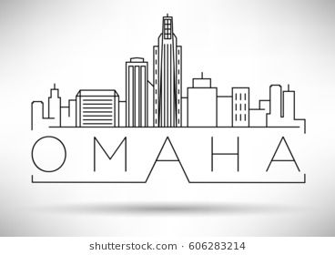 Minimal Omaha Linear City Skyline with Typographic Design San Antonio Skyline, San Antonio City, Memphis Skyline, Skyline Drawing, Shanghai City, Nashville Skyline, City Sketch, Skyline Design, Usa Cities