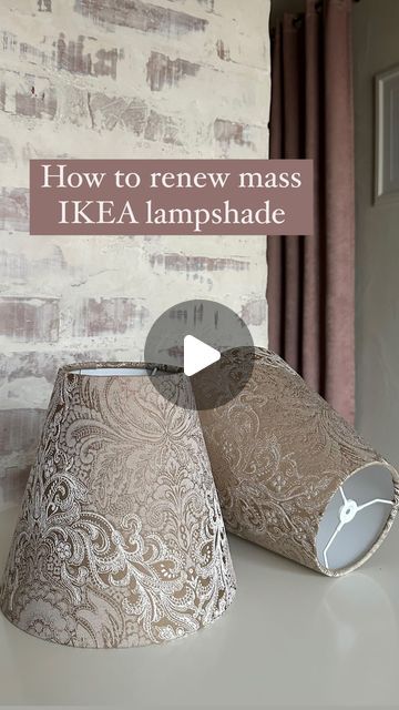 Painting A Lampshade Diy, Christmas Lamp Shade, Ikea Lampshade, Diy Lamp Shade Makeover, Diy Lampshade Makeover, Lampshade Redo, Unique Lampshades, Decorate Lampshade, Ikea Lamp