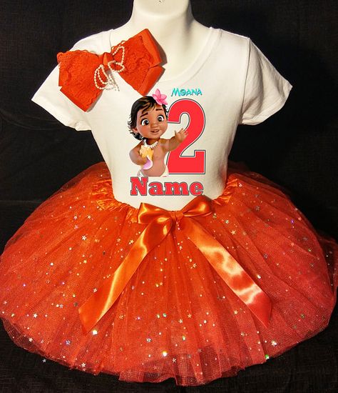 Moana Tutu Outfit, Moana Birthday Shirts For Family, Encanto 1st Birthday Shirt, Moana Skirt, Moana Birthday Outfit, Red Tutu Dress, Moana Dress, Angel Birthday, Baby Birthday Outfit