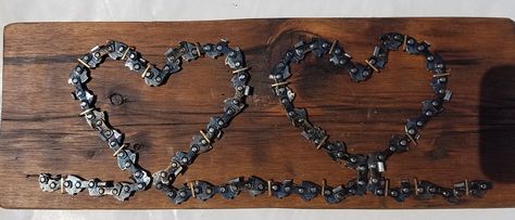 Chainsaw Chain Art, Chainsaw Chain Tattoo, Chainsaw Chains, Chainsaw Chain, Chain Tattoo, Welding Crafts, Tattoos For Women Flowers, Welding Art Projects, Welding Art