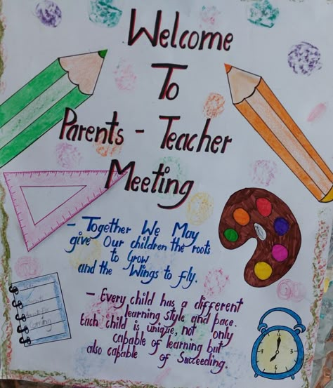 Welcome To Parents Teachers Meeting Board Decoration, Beautiful Charts For School, Ptm Quotes For Parents, Ptm Chart For School, Parents Meeting Ideas, Parents Teacher Meeting Decoration Ideas, Parents Teacher Meeting Quotes, Parents Teacher Meeting Board Decoration, Welcome To Ptm Board Decoration