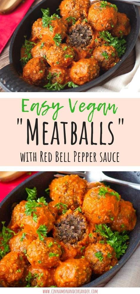 Best Vegan Recipe for Meatballs | Cinnamon & Coriander | Easy Vegan Meatballs with Black Beans and Quinoa! This is the best vegan recipe for meatballs! So easy to make with simple ingredients! Moist but not mushy and they won't fall apart either! Packed with plant-based protein and so healthy! #glutenfree #cleaneating #mealprep #dinner #meatballs Black Beans And Quinoa, Recipe For Meatballs, Beans And Quinoa, Paprika Sauce, Vegan Meatballs, Best Vegan Recipes, Vegan Recipe, Meatball Recipes, Vegan Recipes Healthy