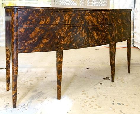 Christianson Lee Studios Tortoise shell side table Tortoise Shell Decor, Tortoise Diet, Wood Finishing Techniques, Russian Tortoise Diet, Stuff I Want, Painting Portfolio, Decorative Painting Projects, Tortoise Food, Russian Tortoise