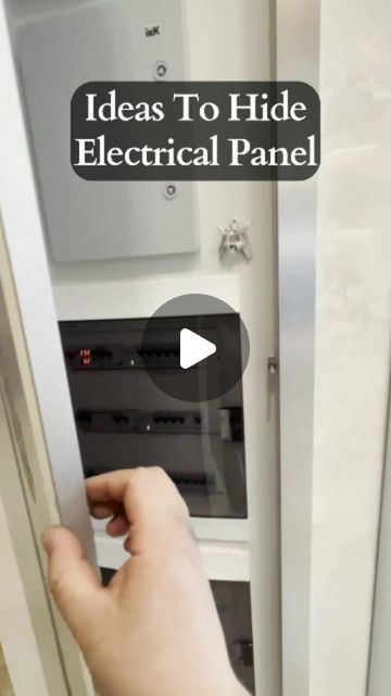 Electrical Closet Ideas, Hide Db Box Design, Electrical Panel Closet, Invertor Storage Ideas, How To Hide A Electrical Panel, Cover Electric Panel Ideas, Hide Electricity Box Ideas, Electricity Box Cover Ideas Indoor, How To Cover Up Electrical Panels