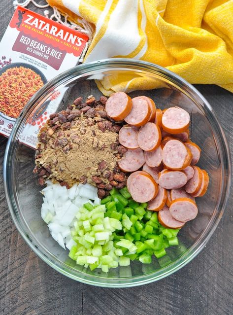 Beans And Rice Casserole, Sausage Red Beans And Rice, Sausage Rice Casserole, Dinner Ideas Pork, Eckrich Sausage, Sausage And Rice Casserole, Red Bean And Rice Recipe, Red Beans Recipe, Red Beans N Rice Recipe