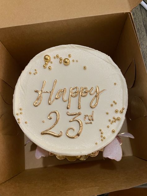 Birthday Cake Ideas 23 Years, 23rd Birthday Cake Aesthetic, Cakes For 23rd Birthday Girl, Hello 23 Birthday Cake, Golden Year Birthday Cake, Cake For 23rd Birthday, 23rd Birthday Ideas For Women, Birthday Cake For Women Aesthetic, 23rd Birthday Cake Ideas