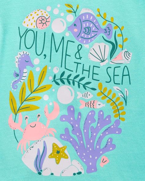 null Toddler 3-Pack OshKosh Originals Graphic Tees | carters.com Designs Quotes, Kids Graphics, Christmas Jammies, About Today, Girls Graphic Tee, Kids Denim, Surf Art, Girls Prints, Sealife