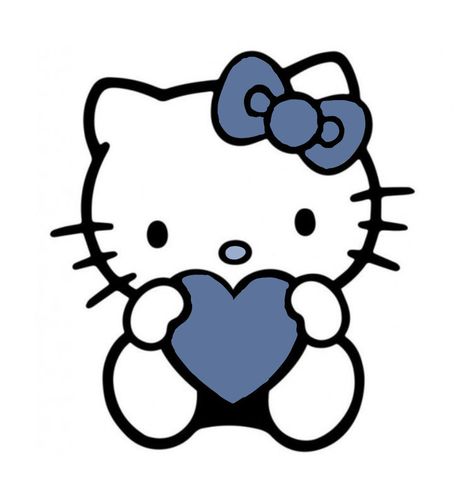 Blue Aesthetic Hello Kitty, Blue Hello Kitty Pfp, Blue Hello Kitty Widget, Blue Profile Pic, Light Blue Hello Kitty, Blue Star Wallpaper, Blue Hello Kitty, Diy Hello Kitty, Blue And White Wallpaper