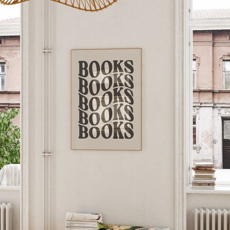 Reading Room Wall Decor, Book Gallery Wall, Wall Art For Book Lovers, Bookish Room Decor, Book Room Decor, Bookish Posters, Reading Book Art, Bookish Wall Art, Library Wall Art