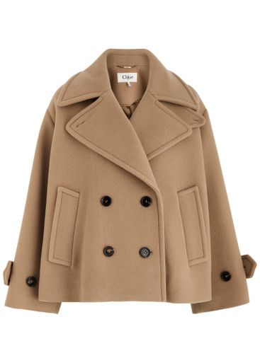 This exquisitely crafted double-breasted coat by Chloé is so chic and timeless. Cut from wool-blend felt, it’s constructed to a contemporary boxy fit that’s balanced by classic notched lapels, cuff straps and front pocket Wool Blend Coat Women Outfit, Timeless Chic, Wool Coats For Women, Chic Wool Coat With Double-breasted Button, Womens Coats, Classic Winter Outfits, Chic Double-breasted Wool Coat With Notch Lapel, Chic Double-breasted Wool Coat With Button Closure, Classic Wool Coat With Double-breasted Fastening And Notch Lapel