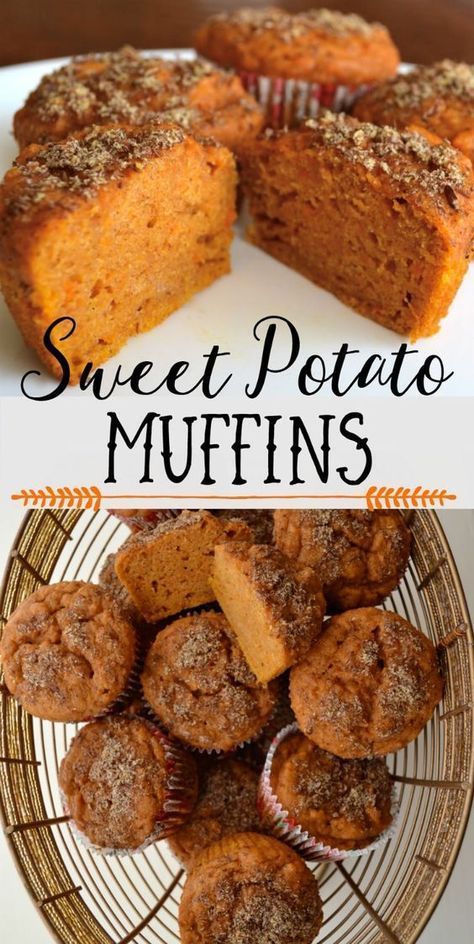 Healthy Fall Sweet Potato Recipes, Gf Sweet Potato Bread, Leftover Sweet Potato Casserole Muffins, Mashed Sweet Potato Leftovers, Recipes With Cooked Sweet Potato, Sweet Potato Brunch Ideas, Sweet Potato Breakfast Muffins, Sweet Potato Pie Muffins, What To Do With Mashed Sweet Potatoes