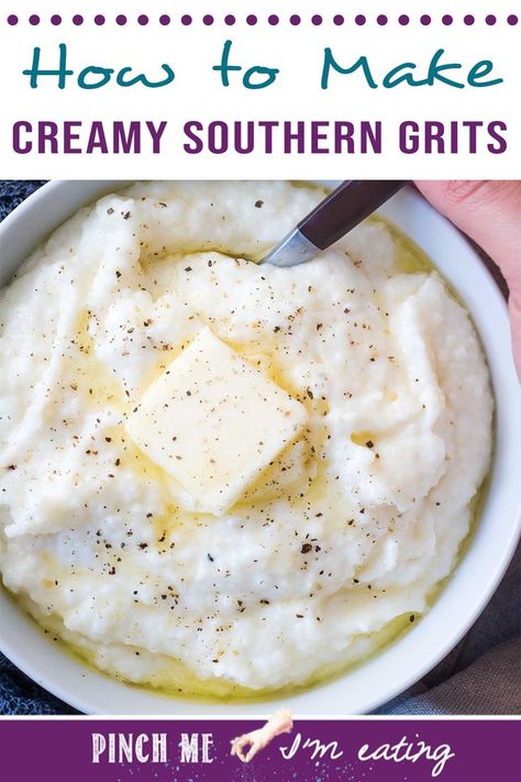 Easy Grits, Easy Grits Recipe, Savory Brunch Recipes, Southern Grits, Best Breakfast Ideas, Creamy Grits, Southern Cooking Recipes, Easy Breakfast Brunch, Easy Crockpot Dinners