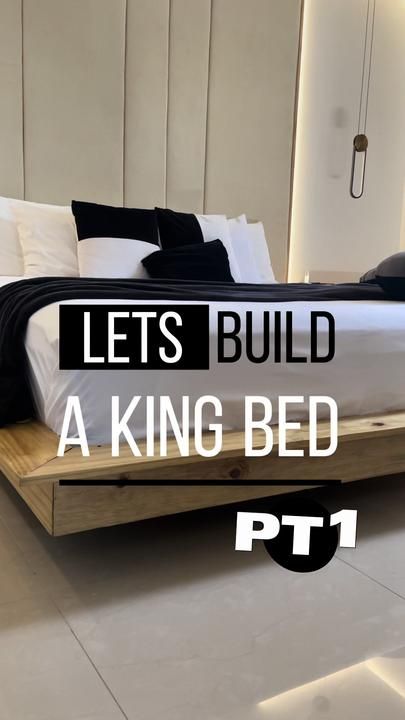 Diy Floating Bed Frame Plans, Floating Bed Diy, Diy King Bed, Diy King Bed Frame, Custom Bed Frame, Floating Platform Bed, King Platform Bed Frame, Bed Frame Plans, Floating Bed Frame