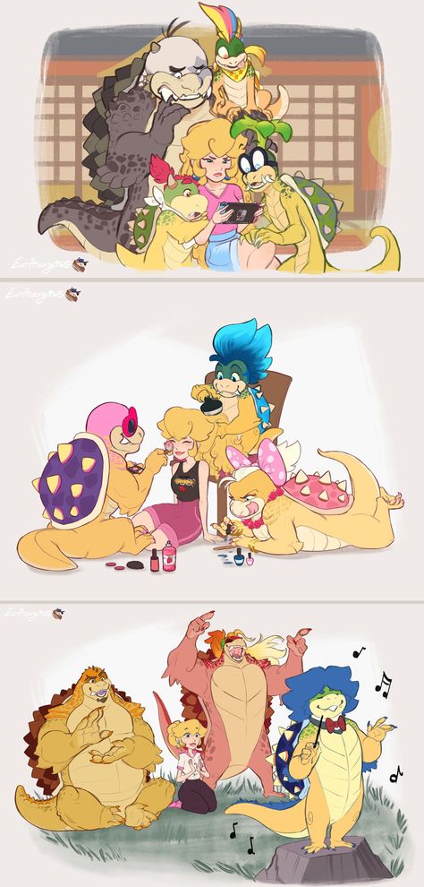 The Koopalings, Mario Comics, Mario Funny, Mario Memes, Mario Fan Art, Super Mario And Luigi, Nintendo Fan Art, Her Makeup, Super Mario Art