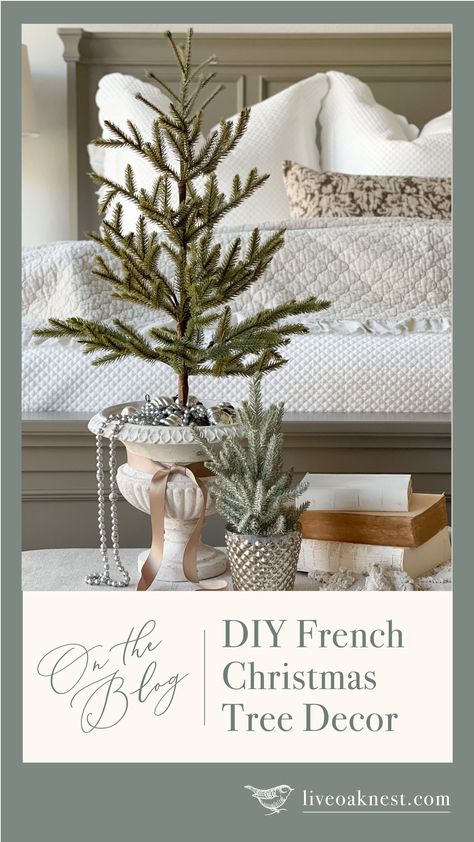 French Christmas Ornaments, French Country Christmas Tree, Cottage Christmas Tree, Christmas Decir, Country Cottage Christmas, French Christmas Tree, French Country Cottage Christmas, French Christmas Decor, Country Christmas Trees