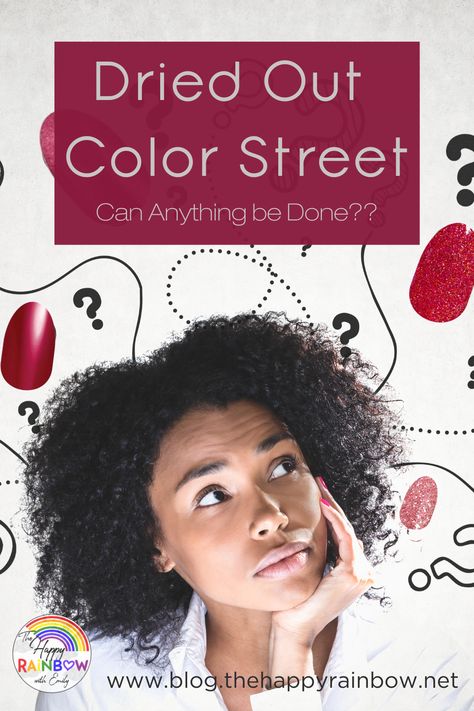 Learn how to revive dried out Color Street with these ideas Color Street Makeup, Color Street Head Over Claws, Color Street Manicures, Head Over Claws Color Street, Color Street Nails Tips And Tricks, Color Street Nail Design Ideas, Color Street Manicure Ideas, Color Street Organization Ideas, Color Street Storage Ideas