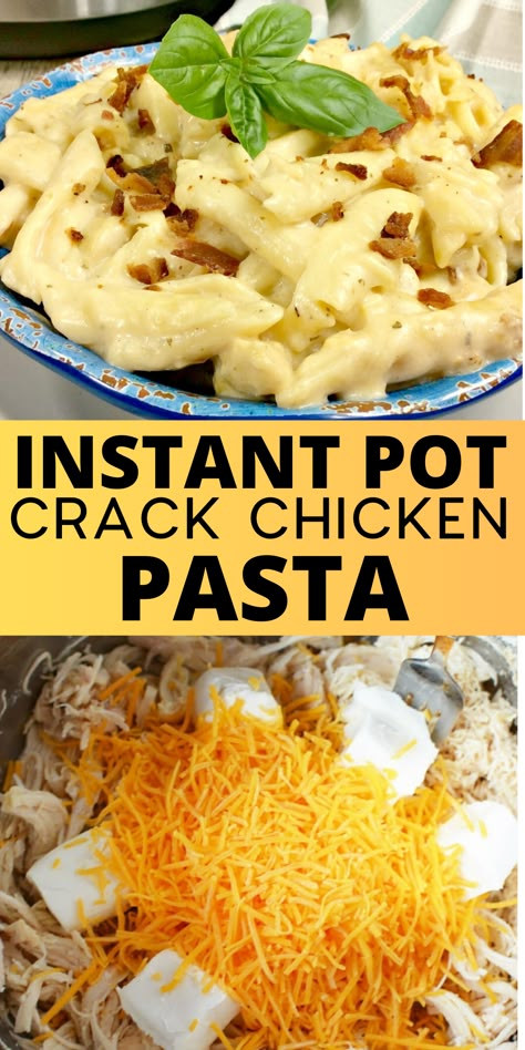 Instant Pot Mac And Cheese With Chicken, Instant Pot Cracked Chicken Pasta Recipes, Chicken And Cream Cheese Instant Pot, Instant Pot Chicken Cream Cheese, Instant Pot Chicken With Cream Cheese, Insta Pot Rotisserie Chicken Recipes, Instant Pot Angel Chicken, Instapot Recipes With Chicken, Instant Pot Recipes With Rotisserie Chicken