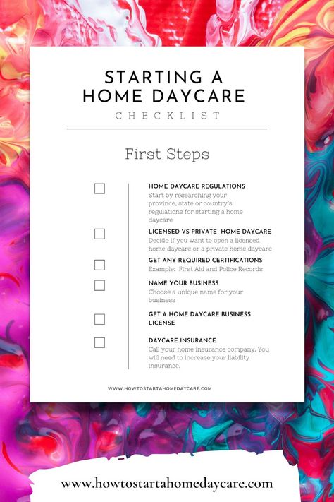 Daycare Paperwork, Home Daycare Rooms, Daycare Checklist, In Home Daycare, Daycare Room Design, Daycare Schedule, Opening A Daycare, Daycare Setup, In Home Childcare