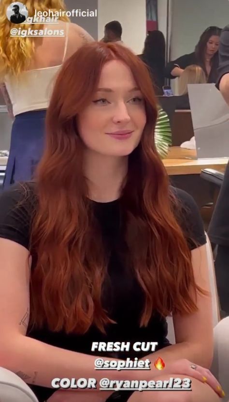 Sansa Stark Hair Color, Sophie Turner Hair Red, Sophie Turner Redhead, Ginger Hair Celebrities, Olivia Jade Red Hair, Sophie Turner Hair, Sophie Turner Red Hair, Sansa Hair, Sansa Stark Hair