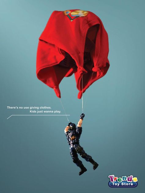 Parachute Tent, Ad Of The World, Store Ads, Creative Advertising Campaign, Ads Of The World, Comic Relief, Creative Advertising, Advertising Campaign, Toy Store