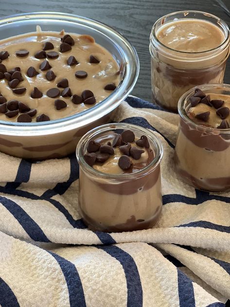 Peanut Butter Pudding Dessert, Chocolate Peanut Butter Pudding, Peanut Butter Pudding, Easy Puddings, Butter Pudding, Pudding Dessert, Homemade Pudding, Trifle Bowl, Peanut Butter And Chocolate