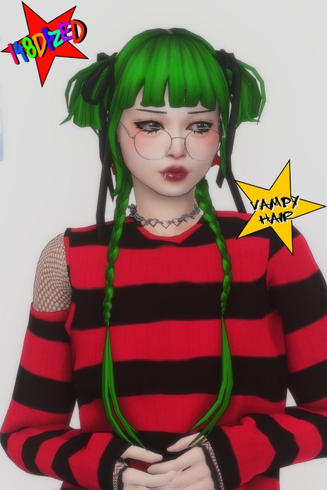 Vampy Hair, Mod Hair, Sims 4 Anime, Pelo Sims, Sims 4 Mm Cc, Sims 4 Cc Folder, Free Sims, Sims 4 Characters, Sims 4 Mm