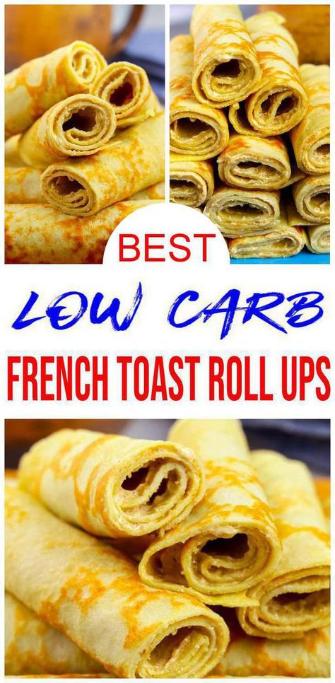 9 low carb french toast roll ups on blue plate Low Carb Tortilla Breakfast Ideas, Keto Roll Ups, Keto French Toast Sticks, French Toast Roll Ups Recipe, Low Carb French Toast, Recovery Recipes, Keto French Toast, Toast Roll Ups, French Toast Recipe Cinnamon