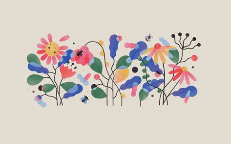 Easter Graphic Design, Easter Illustration, Spring Illustration, 카드 디자인, Plant Illustration, Editorial Illustration, Flower Illustration, Mural Art, Floral Illustrations