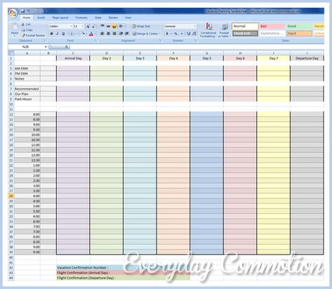 I get many hits to this blog from people searching for how to plan a Disney World vacation with kids, and I’ve had a few requests for a copy of the spreadsheet I use to plan our trip, from th… Disney World Itinerary, Vacation Planner Template, Travel Itinerary Planner, Travel Planner Template, Free Planner Templates, Disneyland Planning, Vacation With Kids, Disney On A Budget, Disney Vacation Planner