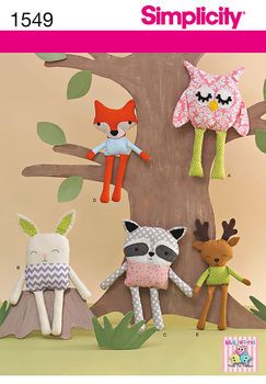 Simplicity Pattern 1549OS One Size -Crafts Crafts Fox Sewing Pattern, Crafts Sewing Patterns, Animal Sewing Patterns, Sewing Stuffed Animals, Fox Pattern, Simplicity Sewing, Simplicity Sewing Patterns, Sewing Toys, Simplicity Patterns