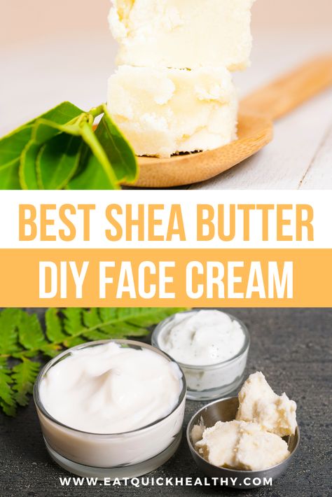 Diy Facial Moisturizer Shea Butter, Essential Oil Face Cream Recipes, Shea Butter Cream Diy, How To Use Shea Butter On Face, Shea Butter Recipes Skincare, How To Make Face Cream Recipes, Diy Shea Butter Face Moisturizer, Shea Butter Face Moisturizer Diy, Home Made Moisturizer Face