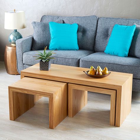 Coffee Table With Seating, Centre Table Living Room, Center Table Living Room, Wood Table Design, Furniture Design Wooden, Wood Furniture Diy, Living Table, Decor Home Living Room, Coffee Table Design