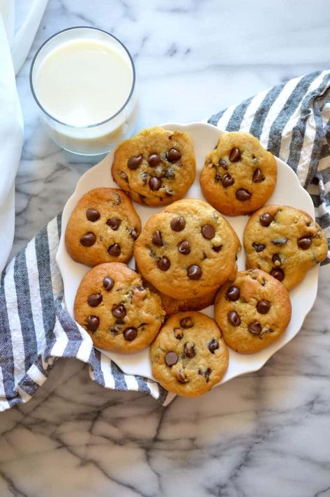 Lighten up the classic chocolate chip cookie by using less butter. Super soft and filled with chocolate chips, these Healthier Greek Yogurt Chocolate Chip Cookies are a crowd favorite! Baker By Nature Recipes, Cookies With Greek Yogurt, Nature Recipes, Greek Yogurt Chocolate, Nestle Recipes, Yogurt Chocolate, Desserts With Chocolate Chips, Baker By Nature, Oven Recipe