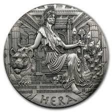 Greek Mythology Hera, Copper Tooling, Hobo Art, Ancient Gods, The Olympians, Roman Gods, Coin Art, Greek Mythology Art, Ancient Mythology