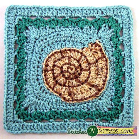 Seashell Granny Square Pattern #grannysquarepatterns Crochet Aquarium, Spiral Seashell, Sunburst Granny Square, Crochet Dreams, Crochet Appliques, Granny Square Pattern, Animal Crochet, Granny Square Afghan, Crochet Fun