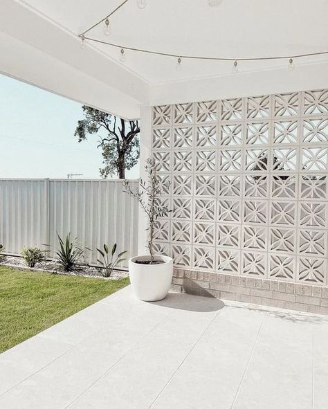 Southside White Terrazzo External P5 Porcelain Tile 450x450mm — The Blue Space Tiles Terracotta, Breeze Block Wall, Travertine Tiles, Tiles Marble, Breeze Blocks, White Terrazzo, Alfresco Area, Outdoor Living Rooms, Terrazzo Tiles