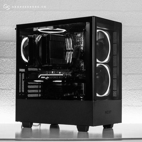 All Black Pc Build, Black Pc Setup, Best Pc Setup, Playstation Room, Custom Computer Case, Pc Building, Build A Pc, Best Gaming Setup, Gaming Pc Build