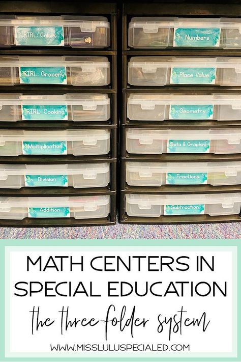 Math Resource Classroom, Special Education Math Elementary, Math Centers Special Education, Functional Math Special Education, Middle School Life Skills Classroom, Math Special Education, Special Education Classroom Setup, Asd Classroom, Sped Math