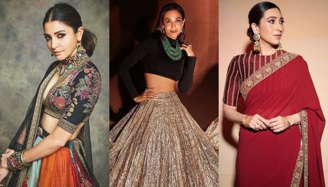 Diwali is here, and so are the pataka looks of our most-loved Bollywood celebs! Now, we know some of you brides are celebrating your first Diwali with your in-laws, and so, we have got for you some amazing outfit inspirations that you could use just not on Diwali, but many other occasions. While som Saree With Pants, Gold Lehenga, White Lehenga, Diwali Outfits, Diwali Sale, Green Lehenga, Diwali Diy, Blue Lehenga, Simple Sarees