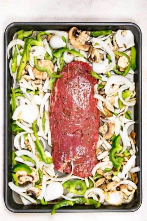 Sheet Pan Philly Cheesesteak. Family-friendly Sheet Pan Suppers. Easy dinner recipes for moms on the go! #Cheesesteak #dinners #suppers #sheetpan #dinnerrecipes #recipeshealthy #easydinnerrecipes #easyrecipe #sheetpandinners #sheetpanrecipes #supperideas #philiCheesesteak Easy Sheet Pan Dinners, Sheet Pan Suppers, Sheet Pan Dinners Recipes, Cheese Steak, Philly Cheese, Pan Recipes, Sheet Pan Dinners, Sheet Pan Recipes, Recipe For Mom