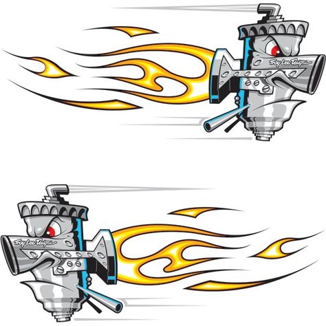 Troy Lee Design - Turbo Motorcycle Engine Tattoo, Engine Tattoo, Fox Racing Logo, Automotive Logo Design, Motorcycle Paint Jobs, Troy Lee Designs, Flame Art, Troy Lee, Automotive Logo